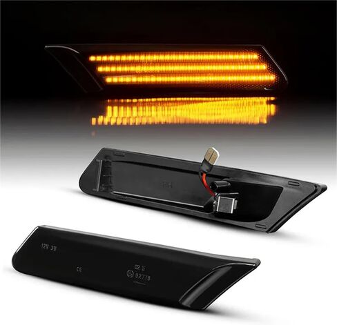 Turn Signal Lamp Led Front Fender Side Marker Light Compatible with Porsche 987 Cayman Boxster 911 997 Carrera Turbo GT3 GT2 (Black) in Saudi Arabia