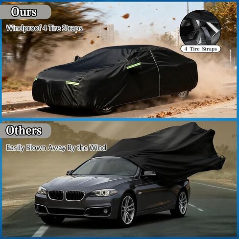 Car Cover for Sedan Waterproof Outdoor Car Covers Rain Snow UV Protection Universal Fit for Sedan Length 178-185 inch in Saudi Arabia