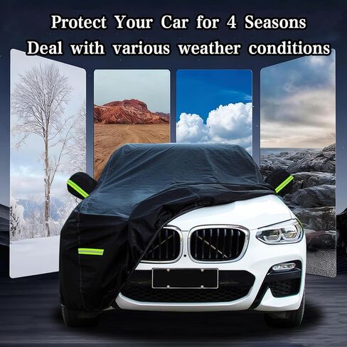 Car Cover for Sedan Waterproof Outdoor Car Covers Rain Snow UV Protection Universal Fit for Sedan Length 178-185 inch in Saudi Arabia