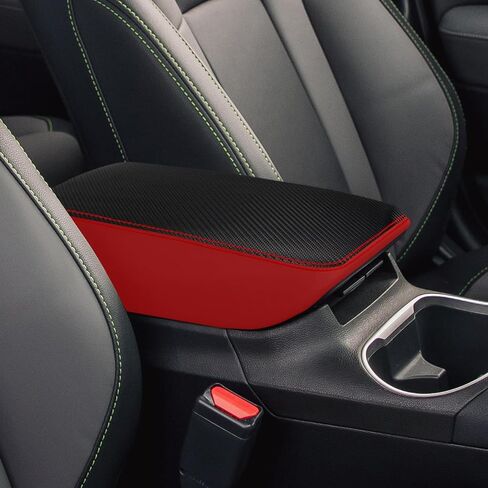 Kurtz Center Console Armrest Cover for Subaru Outback 2020 2021 2022 2023 2024 2025 2026 Accessories Front Armrest Box Cover Leather Waterproof Anti-Scratch Interior Decoration（Carbon Fiber+Black） in Saudi Arabia
