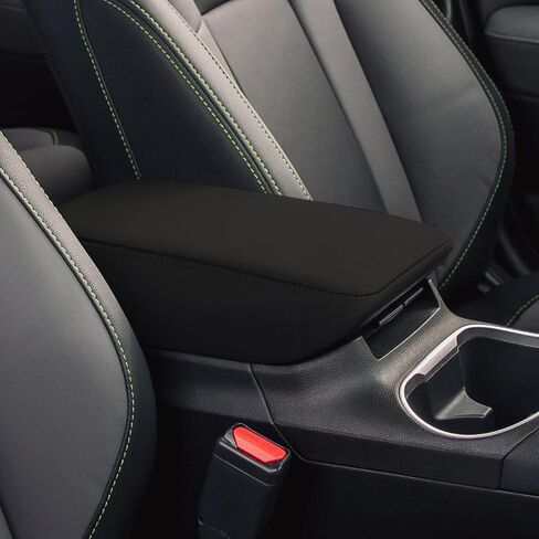 غطاء مسند ذراع وحدة التحكم المركزية من Kurtz لسيارة Subaru Outback 2020 2021 2022 2023 2024 2025 2026 ملحقات غطاء صندوق مسند الذراع الأمامي جلد مقاوم للماء وديكور داخلي مضاد للخدش (ألياف الكربون + أسود) in Kuwait