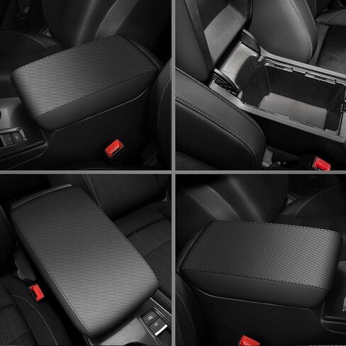 AOMSAZTO Console Covers for 2017-2024 Jeep Compass Armrest Covers for Jeep Compass Black with Carbon Fiber in Saudi Arabia