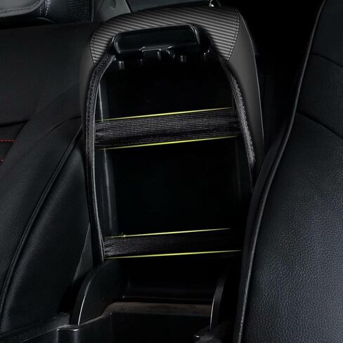 AOMSAZTO Console Covers for 2017-2024 Jeep Compass Armrest Covers for Jeep Compass Black with Carbon Fiber in Saudi Arabia