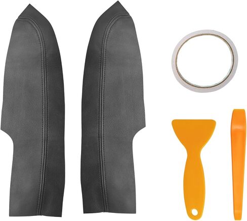 Compatible with Front Door Panels Armrest Cover for Honda Civic 2006-2011 Leather Left & Right Front Door Armrest Trim with Installation Tool 2PCS Black (Leather Only) in Kuwait