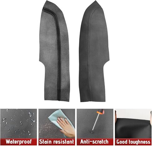 Compatible with Front Door Panels Armrest Cover for Honda Civic 2006-2011 Leather Left & Right Front Door Armrest Trim with Installation Tool 2PCS Black (Leather Only) in Kuwait