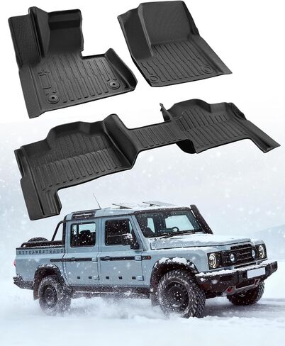 All Weather Protection Floor Mats for Ineos Grenadier 2024 2025, Non-Slip Heavy Duty TPE Front & Rear 2nd Liners Custom Fit for SUV Automotive Black Interior Car Accessories, 3 PCS in Saudi Arabia