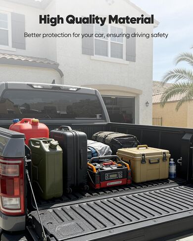 بطانة أرضية للشاحنة بطول 5.5 قدم لسيارة Toyota Tundra Crew Max Cab 2022 2023 2024 2025 2026: TPE مجموعة كاملة من السجاد سطح غير قابل للانزلاق سهل التركيب وملحقات السيارات شديدة التحمل (ليست للكابينة المزدوجة) in Kuwait