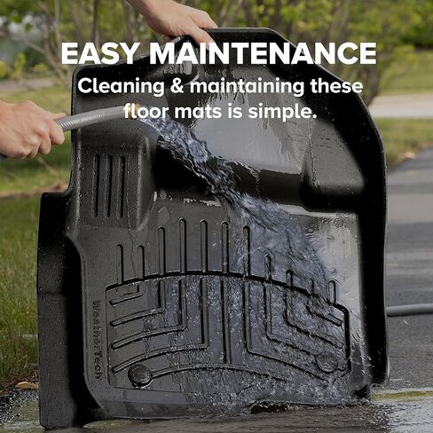 سجادات أرضية WeatherTech FloorLiner HP Custom Fit لسيارة Ford Super Duty - الصف الأول (4410511VIM)، أسود in Kuwait