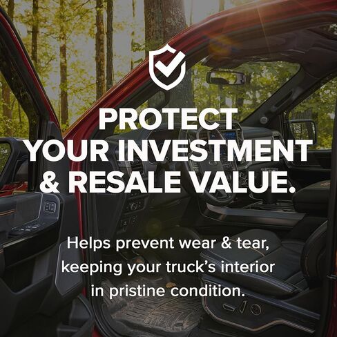 سجادات أرضية WeatherTech FloorLiner HP Custom Fit لسيارة Ford Super Duty - الصف الأول (4410511VIM)، أسود in Kuwait