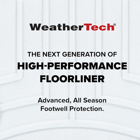 سجادات أرضية WeatherTech FloorLiner HP Custom Fit لسيارة Ford Super Duty - الصف الأول (4410511VIM)، أسود in Kuwait