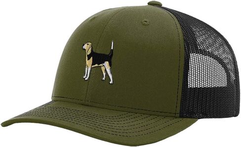 Custom Richardson Mesh Cap Embroidered Beagle Dog Beaglepoo Puggle Cheagle Trucker Hats for Men & Women in Saudi Arabia