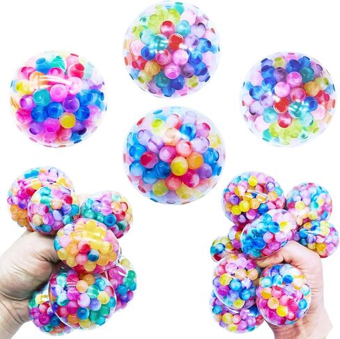 4 قطع من كرات الضغط الإسفنجية ألعاب فيدجيت للبالغين، مجموعة كرات تململ لتخفيف التوتر من أجل هدايا الحفلات وأعياد الميلاد وحقائب الهدايا الجيدة in Kuwait