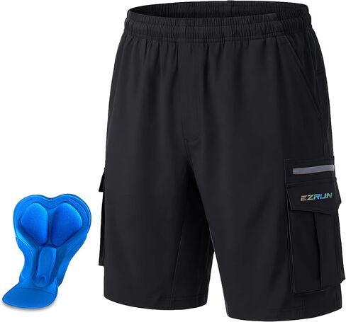 شورت رجالي لركوب الدراجات الجبلية 3D مبطن لركوب الدراجات، سريع الجفاف، خفيف الوزن، شورت MTB لركوب الدراجات in Kuwait