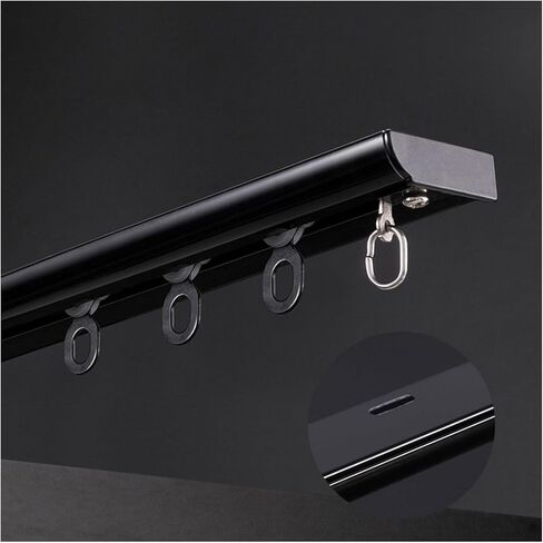 Ultra-Thin Curtain Track - No Installation Required, Unique Design, Silent Pulley System, Perfect for Home, Studio & Luxury Hotels (Champagne, 300cm - 2 x 150cm) in Saudi Arabia