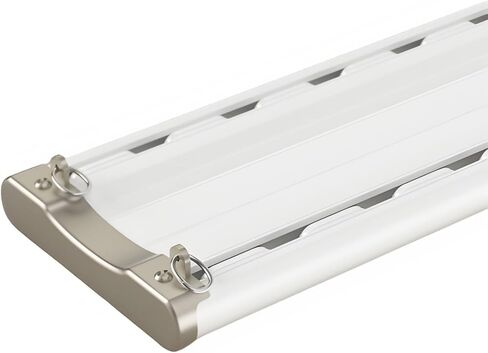 Double Track Aluminum Alloy Curtain Rod, Silent Room Divider Curtain Track, Modern Minimalist Design, Champagne Color, 110cm (3.61ft) - Ideal for Stylish Home Décor in Saudi Arabia
