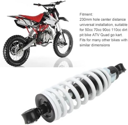 230mm Shock Absorber Suspension Spring Adjustable Damping Aluminum Alloy 230mm Mounting Hole Distance for Dirt Pit Bike ATV Quad Go Kart in Saudi Arabia