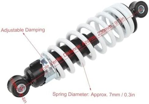 230mm Shock Absorber Suspension Spring Adjustable Damping Aluminum Alloy 230mm Mounting Hole Distance for Dirt Pit Bike ATV Quad Go Kart in Saudi Arabia