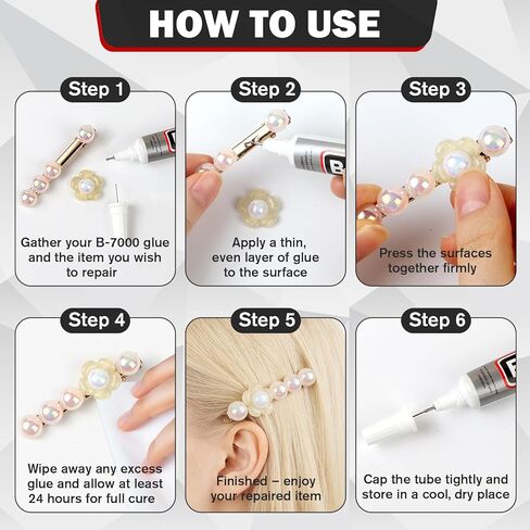 غراء حرفي B-7000 لصناعة المجوهرات - 15 مل/0.5 أونصة (16 عبوة) - متعدد الوظائف B-7000 غراء فائق اللصق سائل فيوجن غراء للحرف اليدوية بأحجار الراين، وأحذية الملابس، والنسيج، وصناعة المجوهرات، والهواتف المحمولة in Kuwait