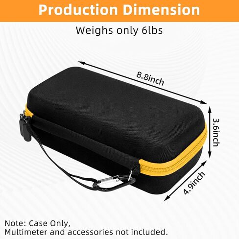 Hard Case for Fluke Multimeter - Compatible with 117/115/116/15B+/17B+/101/114/113/177/179/233/106/107 - Protective Storage Bag Organizer for Testers & Accessories (Case Only) in Saudi Arabia