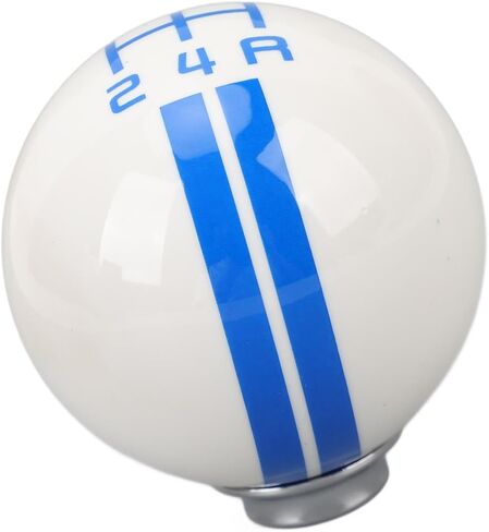aqxreight 5-Speed Shift Knob Round Ball Manual Gear Shift Knob with 3 Adapters for 1967-2018 - Ergonomic Design for Comfort and Performance (Black and White) in Saudi Arabia