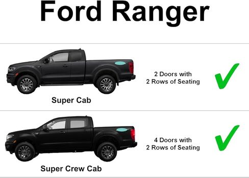 مظلة نافذة خلفية من YelloPro تناسب 2019 2020 2021 2022 2023 Ford Ranger، XL، XLT، Lariat، شاحنة بيك اب، ملحقات حماية من الشمس عاكسة للأشعة فوق البنفسجية in Saudi Arabia