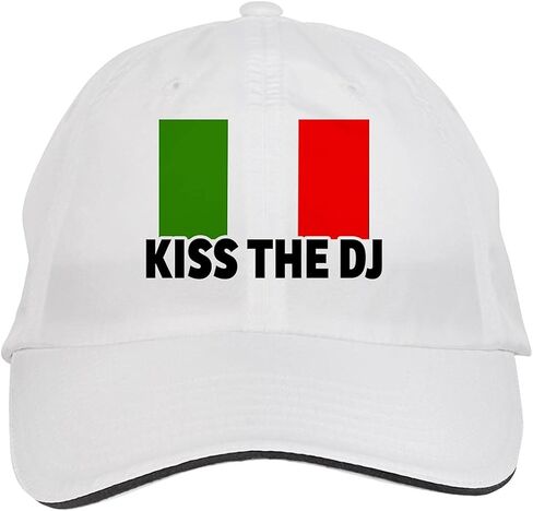 Makoroni - قبعة KISS The DJ Italy الإيطالية قابلة للتعديل، DesR49 أبيض in Kuwait