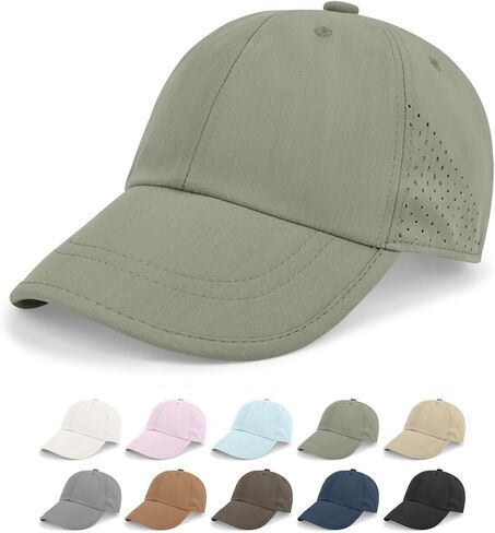 Rosoz Unisex Classic Baseball Cap Vintage UPF 50+ Soft Unstructured Adjustable Foldable Travel Men Women Dad Hat in Kuwait