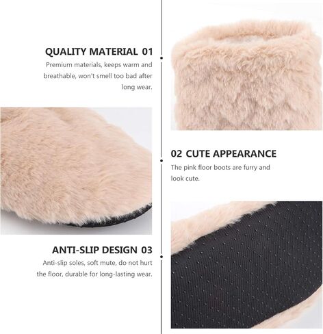 1 Pair warm floor boots house shoes womens bedroom slippers girl soft boots home shoes fall to the ground parent-child in Saudi Arabia