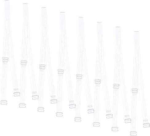 أشرطة حمالة صدر شفافة، 4 أزواج من أشرطة الكتف غير المرئية القابلة للتعديل، حزام كتف شفاف ناعم غير قابل للانزلاق in Kuwait