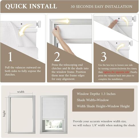 No Tools No Drill Cordless Roman Shades, Top Down Bottom Up (TDBU) Roman Blinds for Home,Windows Room Darkening Blinds & Shades for Living Room Bedroom in Saudi Arabia