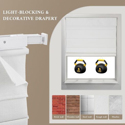 No Tools No Drill Cordless Roman Shades, Top Down Bottom Up (TDBU) Roman Blinds for Home,Windows Room Darkening Blinds & Shades for Living Room Bedroom in Saudi Arabia