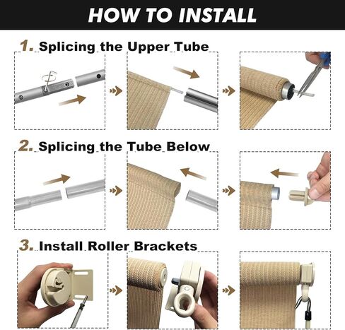 مظلة دوارة خارجية من Artpuch مقاس 30.48 سم عرضًا × 20.32 سم ارتفاعًا، ستائر لاسلكية سهلة التركيب قابلة للسحب لشرفة الفناء والعريشة وشرفة المراقبة، بالسمسم in Kuwait