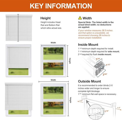 Faux Wood Blinds for Indoor Windows, 72" Width x 84" Height Cordless Window Blinds with Valance for Home, No-Hole Privacy Slats,2" White Blinds for Kitchen, Bathroom & Living Room in Saudi Arabia