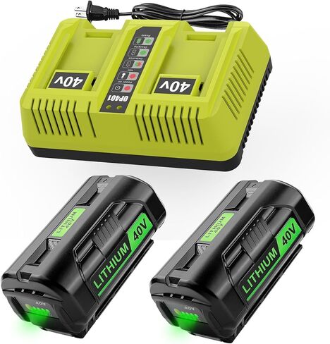 40 Volt 6500mAh Lithium-ion Battery for Ryobi 40V Battery Cordless Tools OP4040 OP4026 OP4030 OP4050 OP4060A 40V Ryobi Battery with Ryobi 40v Charger OP401 in Kuwait