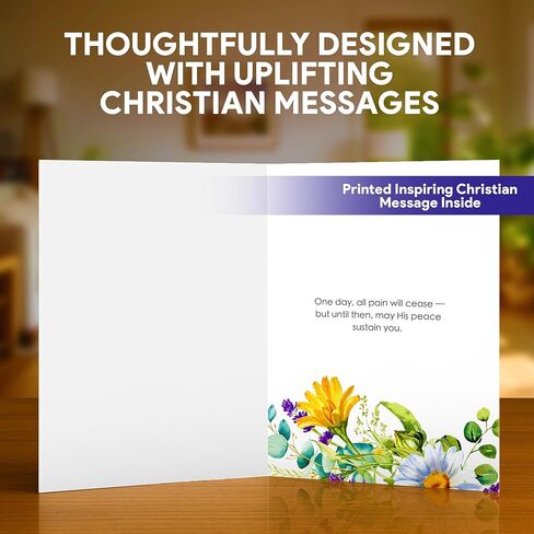 Decorably 50 Pack 4x6in Christian Assorted Greeting Cards for All Occasions Box with Envelopes & Stickers, 50 Religious Designs, Printed Message Inside - Birthday, Thank You, Congratulations, Wedding in Saudi Arabia