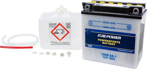 WPS Conventional 12V Standard Battery with Acid Pack 12N9-3A-1 in Kuwait