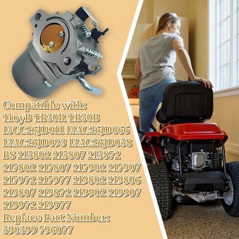 طقم مكربن ​​590399 796077 متوافق مع محركات سلسلة Briggs & Stratton 21A807 21A877 21A902 21A907 21A977 - مع فلتر الوقود in Kuwait