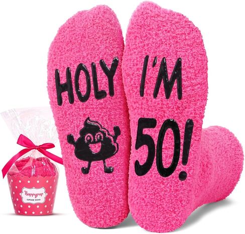 HAPPYPOP Birthday Gift Ideas - 20 30 40 50 60 70 80 Year Old Socks for Women in Saudi Arabia