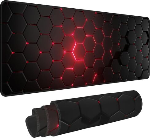 Cyberpunk Mouse Pad,XXL 35.4"x15.7" Big Gaming Mousepad,Japanese Streets Large Extended Mouse Mat,Non-Slip Rubber Base Waterproof with Stitched Edges for Gaming Office Home in Saudi Arabia