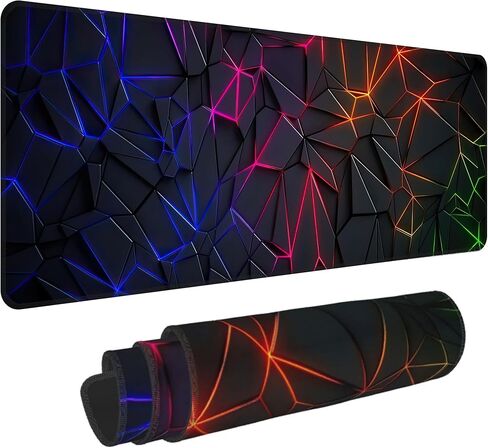 Cyberpunk Mouse Pad,XXL 35.4"x15.7" Big Gaming Mousepad,Japanese Streets Large Extended Mouse Mat,Non-Slip Rubber Base Waterproof with Stitched Edges for Gaming Office Home in Saudi Arabia