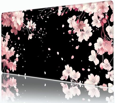 Cyberpunk Mouse Pad,XXL 35.4"x15.7" Big Gaming Mousepad,Japanese Streets Large Extended Mouse Mat,Non-Slip Rubber Base Waterproof with Stitched Edges for Gaming Office Home in Saudi Arabia