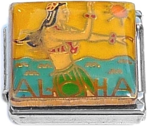 NewCharms Aloha Ocean Island Woman Italian Charm in Saudi Arabia