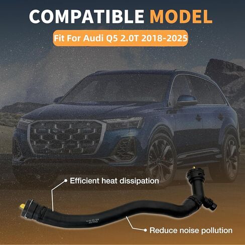 Upper Radiator Coolant Hose Fit for Audi Q5 2.0T 2018-2025 Replaces 80A122101BK 80A122101AB 80D122101A 80D122101 Engine Cooling System Hose in Kuwait