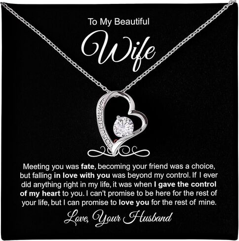 Jewelry Gift For Her, To My Wife Necklace With Message Card, I Found the Love of My Life Forever Love Necklace, Birthday Gift for Wife, Valentines Day Christmas Gifts in Saudi Arabia