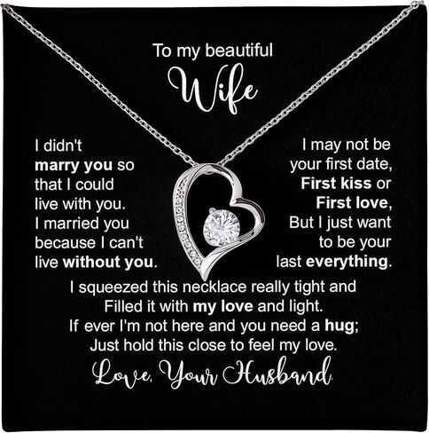 Jewelry Gift For Her, To My Wife Necklace With Message Card, I Found the Love of My Life Forever Love Necklace, Birthday Gift for Wife, Valentines Day Christmas Gifts in Saudi Arabia