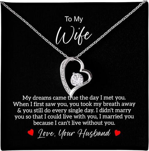 Jewelry Gift For Her, To My Wife Necklace With Message Card, I Found the Love of My Life Forever Love Necklace, Birthday Gift for Wife, Valentines Day Christmas Gifts in Saudi Arabia