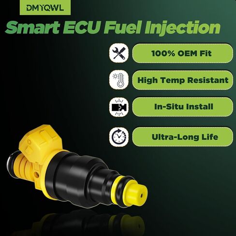 4.6L/5.4L/5.0L/5.8L V8 Fuel Injectors Compatible with F150/F250/F350 (1989-2003), Mustang (1996-2004), Expedition (1997-2002) 0280150943 (8PCS) in Saudi Arabia