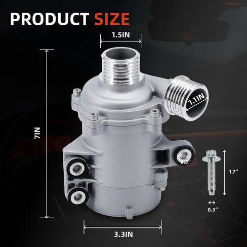 مضخة مياه المحرك الكهربائي متوافقة مع BMW 220i 320i 328i 420i 520i X1 X3 Z4 2012-2018 2.0L L4 N20B20 استبدال المحرك 11517597715 11517571508 320005A2191 مجموعة مضخة التبريد in Kuwait