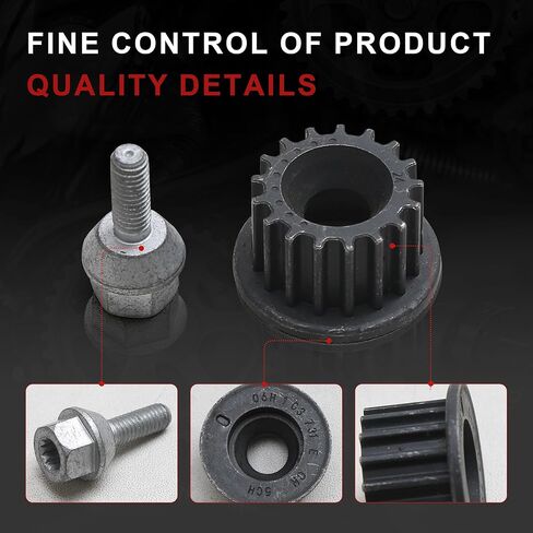 06H103731G بكرة مضخة مياه المحرك ومجموعة الترباس المتوافقة مع Audi A3 A4 A5 A6 A7 A8 Q3 Q5 Q7 Q8 TT VW Arteon Atlas Beetle CC Eos Golf Jetta Passat Tiguan Skoda Seat 1.8T 2.0T in Saudi Arabia