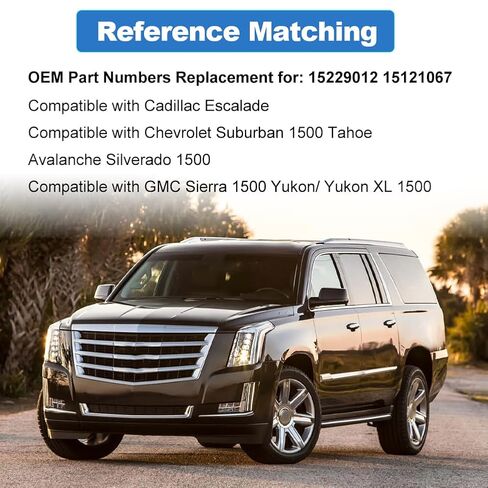 4 Pcs ABS Wheel Speed Sensors Compatible with Chevy Silverado Suburban 1500 Avalanche Tahoe 2008-2013, Compatible with GMC Sierra 1500 Yukon 2007-2013, Replacement for 15229012, 15121067 in Kuwait